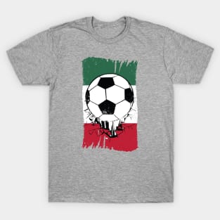 Vintage Mexican Flag with Football // Retro Mexico Soccer T-Shirt